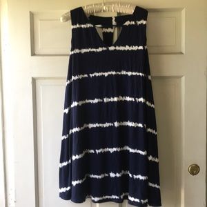 Blue and White Tie-Dye Dress